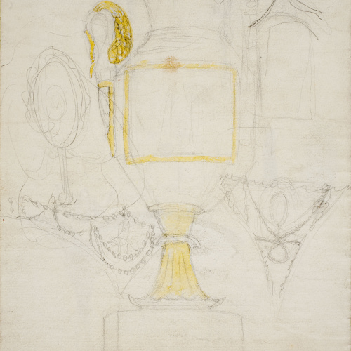 image for: Ismael Smith - Motius decoratius per a portes i finestres (anvers) / Gran gerro (revers) - Cap a 1908-1924 [1]