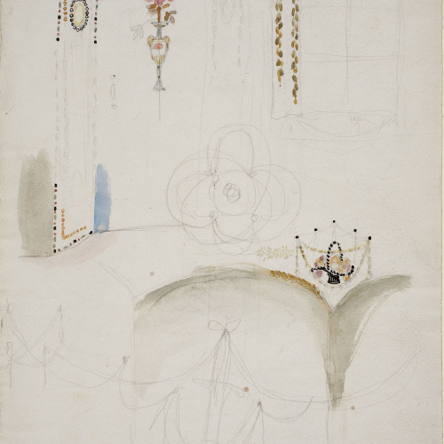 image for: Ismael Smith - Motius decoratius per a portes i finestres (anvers) / Gran gerro (revers) - Cap a 1908-1924