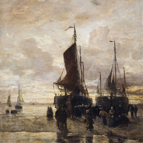 Hendrik Willem Mesdag - Platja de Scheveningen. Tarda d'estiu - 1895 image for: Hendrik Willem Mesdag - Platja de Scheveningen. Tarda d'estiu - 1895