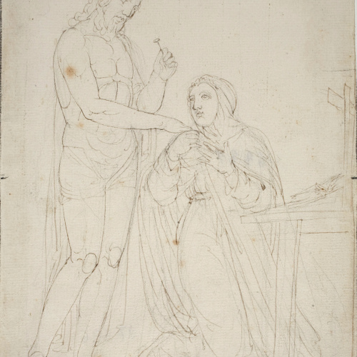 image for: Josep Bernat Flaugier - Aparició de Jesucrist a una santa, probablement Maria Magdalena de Pazzi - Cap a 1800-1812