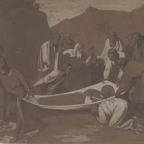 image for: Claudi Lorenzale - Enterrament d&#039;un sant - Cap a 1840-1860