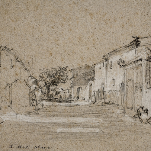 image for: Ramon Martí i Alsina - Carrer de poble - Cap a 1855-1860