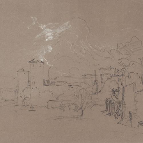 Ramon Martí i Alsina - Paisatge - Cap a 1870 image for: Ramon Martí i Alsina - Paisatge - Cap a 1870