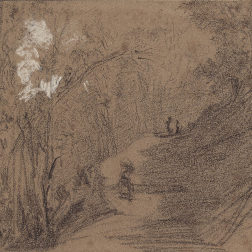 Ramon Martí i Alsina - Estudi d'un paisatge - Cap a 1865-1870 image for: Ramon Martí i Alsina - Estudi d'un paisatge - Cap a 1865-1870