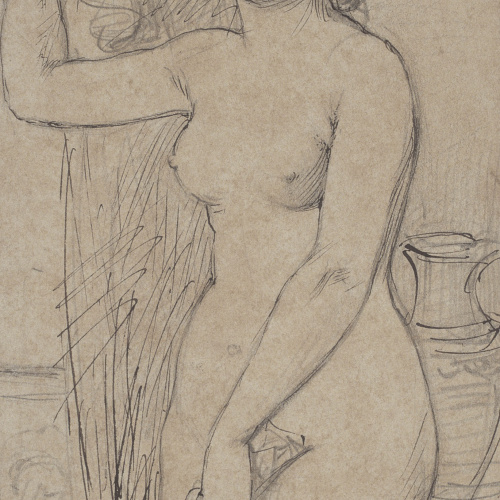 image for: Ramon Martí i Alsina - Nu femení - Cap a 1850-1855
