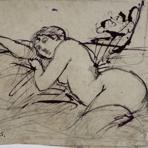 image for: Ramon Martí i Alsina - Nu femení - Cap a 1860-1865