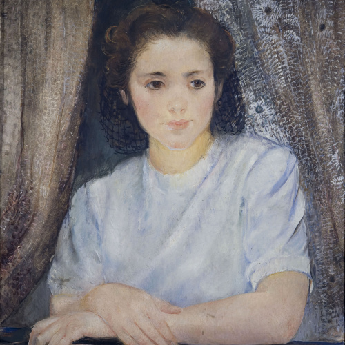 image for: Olga Sacharoff - Nena al balcó - Cap a 1951