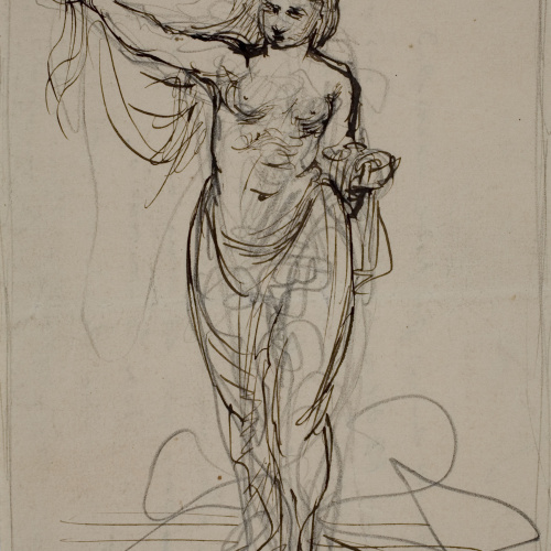 image for: Ramon Martí i Alsina - Nu femení - Cap a 1865-1870