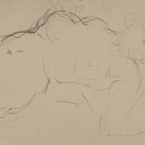 image for: Ramon Martí i Alsina - Croquis de nu femení - Cap a 1860-1865