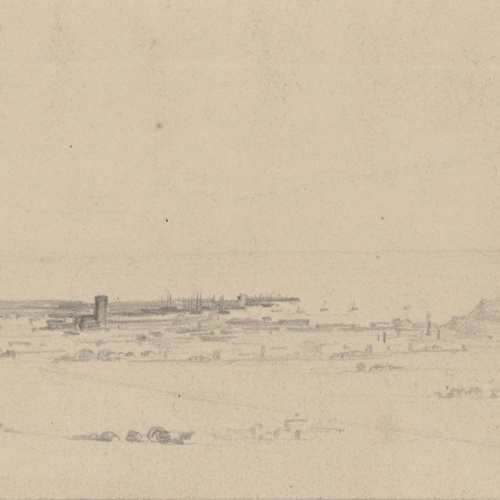 image for: Claudi Lorenzale - Vista de Barcelona - Cap a 1840-1850