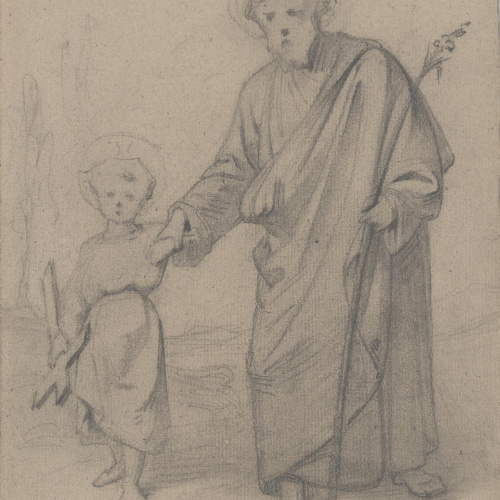 image for: Claudi Lorenzale - Sant Josep i el Nen Jesús - Cap a 1850-1870