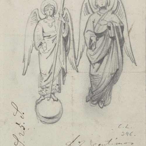 image for: Claudi Lorenzale - Dos àngels - Cap a 1850-1870