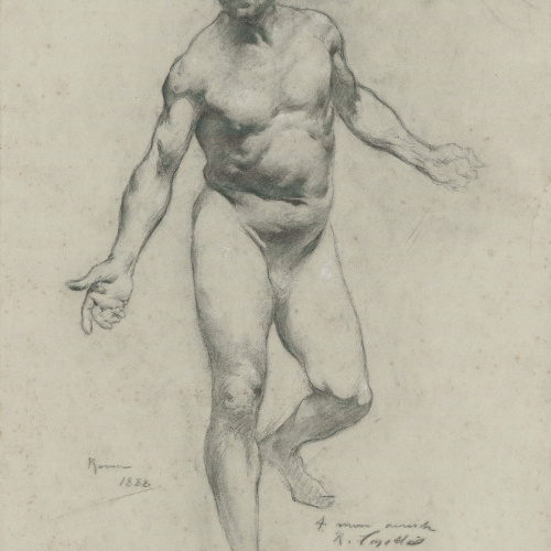 image for: Lluís Graner - Estudi acadèmic d'un nu masculí - Roma, 1888