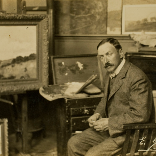image for: Francesc Serra Dimas - Retrat d&#039;Enric Galwey al seu taller - 1904