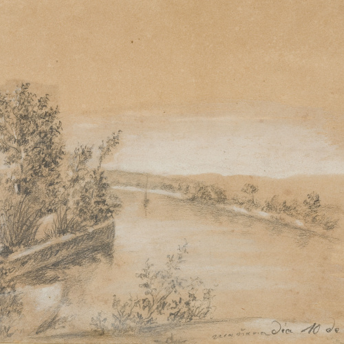image for: Francesc Gimeno - Vista de l&#039;Ebre des del portal del Tomble - 1875