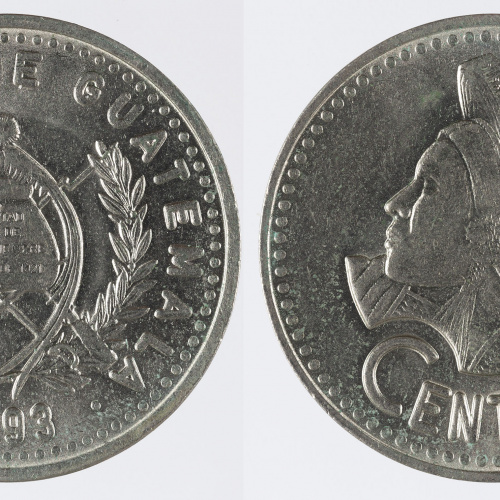 image for: República de Guatemala - 25 centaus - 1993