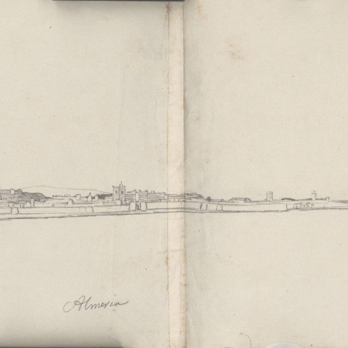 image for: Claudi Lorenzale - Vista panoràmica d&#039;Almeria - Cap a 1843