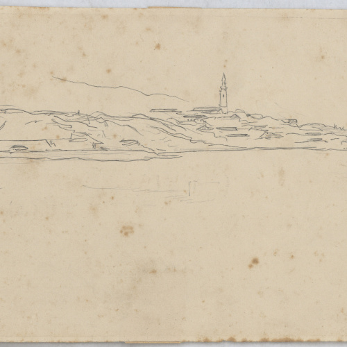 image for: Josep Lluís Pellicer - Vista d&#039;una ciutat - 1877