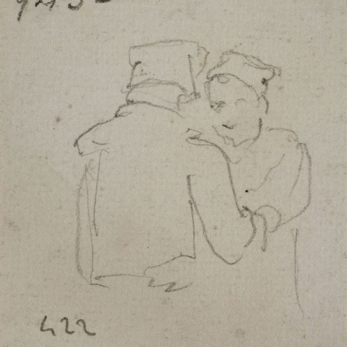 Ramon Martí i Alsina - Dos pagesos - Cap a 1870 image for: Ramon Martí i Alsina - Dos pagesos - Cap a 1870