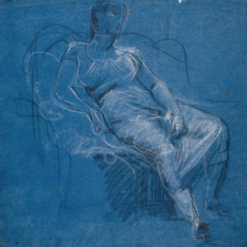 image for: Ramon Martí i Alsina - Dona asseguda - Cap a 1870-1880