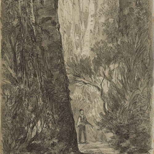 image for: Lluís Rigalt - Bosc amb figura - Març de 1875