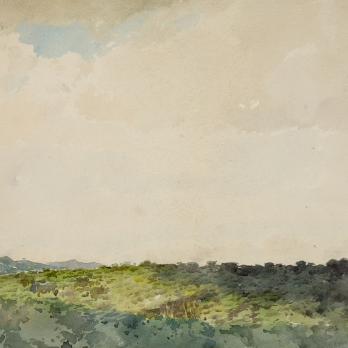 image for: Antoni Fabrés - Paisatge (anvers) / Paisatge (revers) - Cap a 1896 [1]