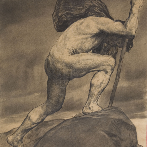 image for: Antoni Fabrés - Estudi per al dibuix «Hominum vita» - Cap a 1909