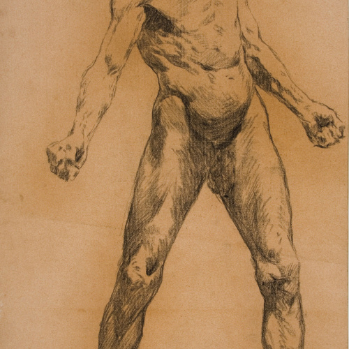 image for: Antoni Fabrés - Estudi de nu masculí - Cap a 1904