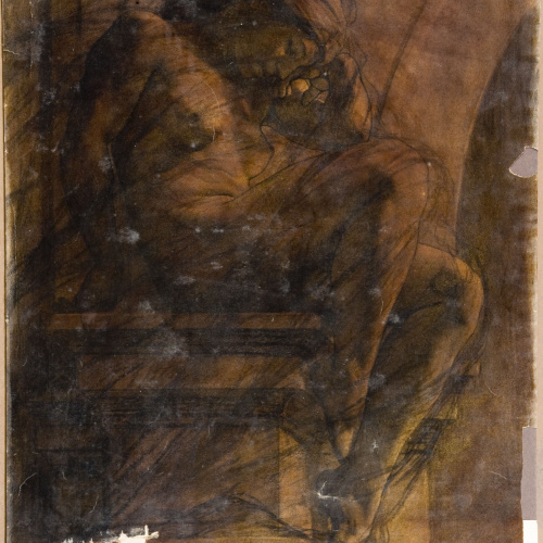 image for: Antoni Fabrés - Estudi per al dibuix «Nox» - Cap a 1908-1910