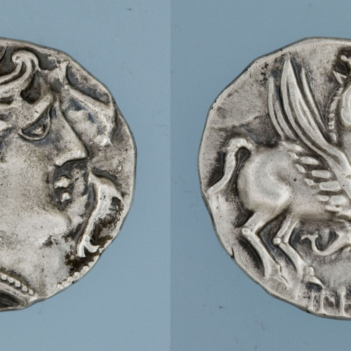 image for: Olosortin, imitació d&#039;Emporion - Dracma ibèrica d&#039;imitació - 218-212 aC