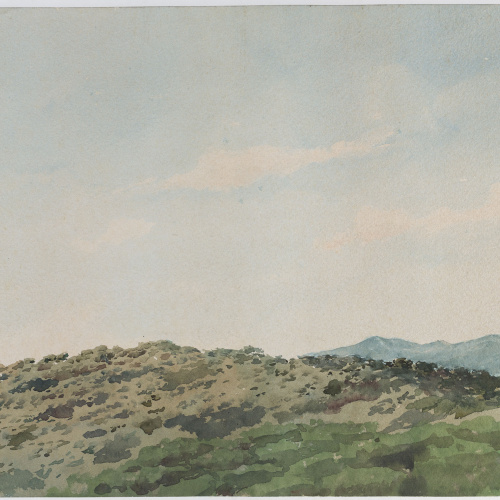 image for: Antoni Fabrés - Paisatge (anvers) / Paisatge (revers) - Cap a 1896