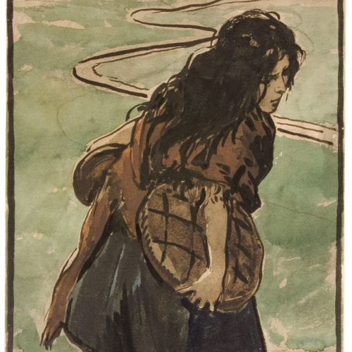 image for: Antoni Fabrés - &quot;Anant per pa&quot; - Cap a 1898