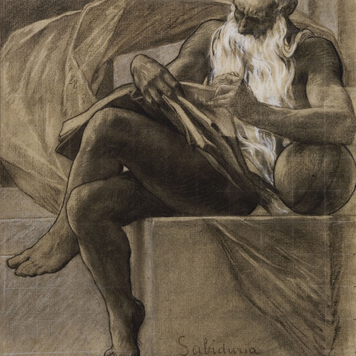 image for: Antoni Fabrés - Estudi per al dibuix «Sapientia» - Cap a 1908-1910