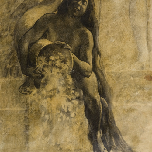 image for: Antoni Fabrés - Estudi per al dibuix «Abundància» - Cap a 1908-1910