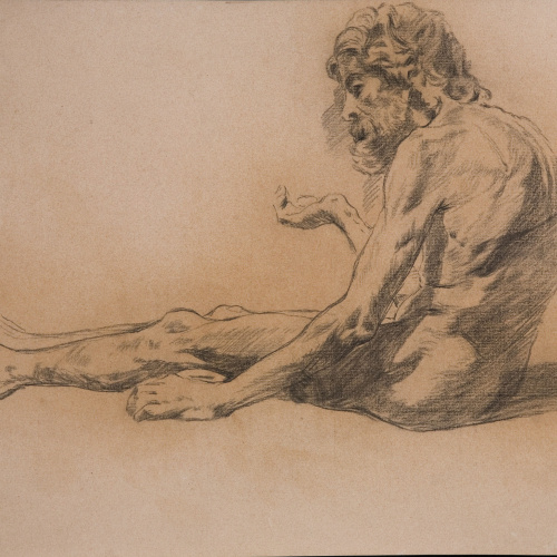 image for: Antoni Fabrés - Estudi de nu masculí - Cap a 1905