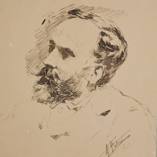 image for: Antoni Fabrés - Retrat del pintor Climent Pujol - Cap a 1894-1902