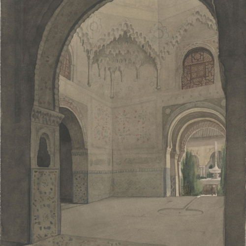 image for: Claudi Lorenzale - Interior de l&#039;Alhambra de Granada - Cap a 1843