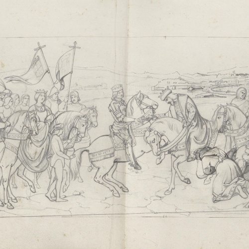 Claudi Lorenzale - La rendició de Granada - Cap a 1850-1870 image for: Claudi Lorenzale - La rendició de Granada - Cap a 1850-1870