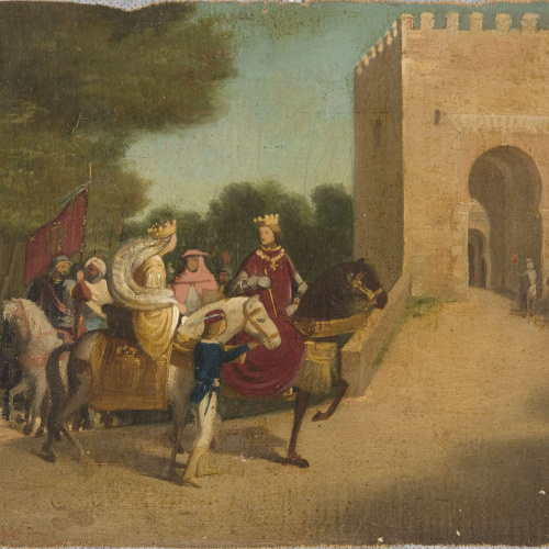 Claudi Lorenzale - Entrada dels Reis Catòlics a Granada - Segona meitat del segle XIX image for: Claudi Lorenzale - Entrada dels Reis Catòlics a Granada - Segona meitat del segle XIX