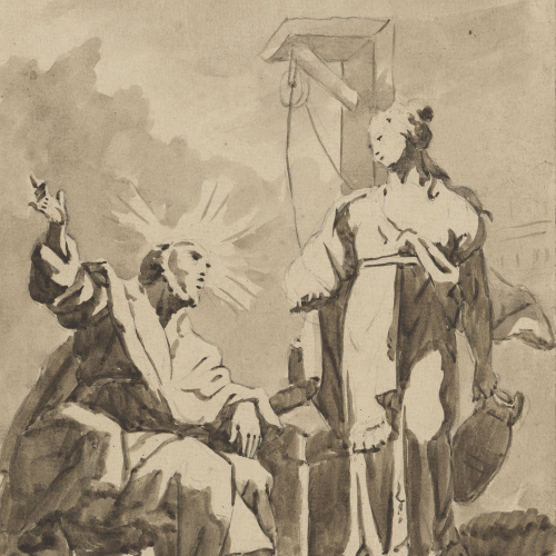 image for: Vicente Rodes - Jesús i la samaritana - Cap a 1834-1840