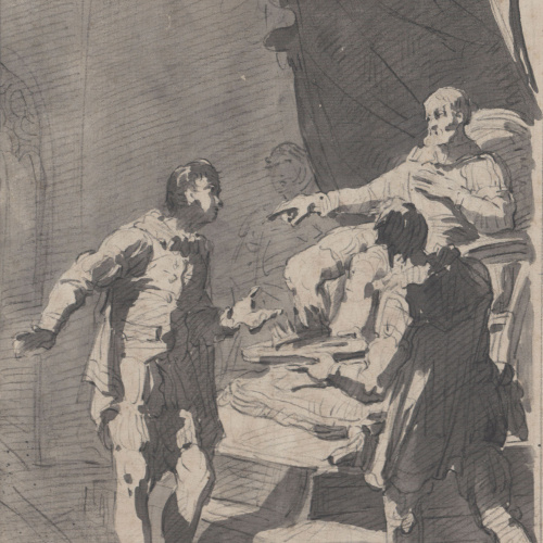 image for: Vicente Rodes - El rei Vamba en el seu tron - Cap a 1834-1840