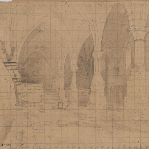 Achille Battistuzzi - Celler del monestir de Poblet - 1870 image for: Achille Battistuzzi - Celler del monestir de Poblet - 1870