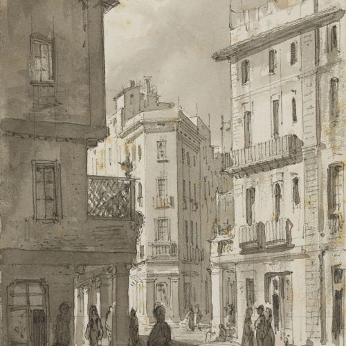 image for: Lluís Rigalt - Carrer de Barcelona - Cap a 1873-1874