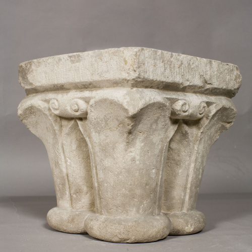image for: Anònim - Capitell de columna quadrilobada - Segona meitat del segle XIII