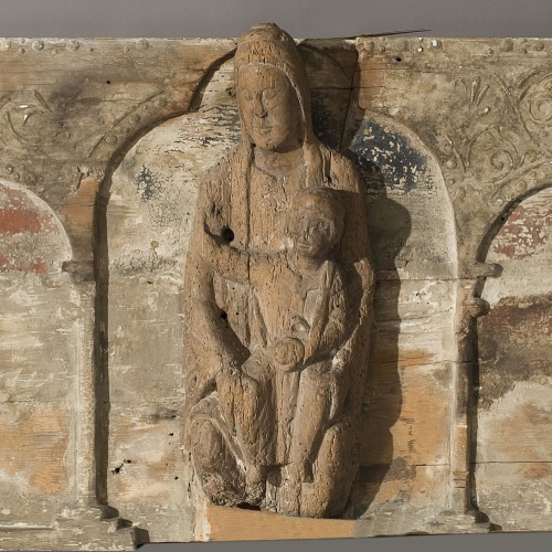 image for: Anònim - Retaule amb imatge de la Mare de Déu - Primera meitat del segle XIII
