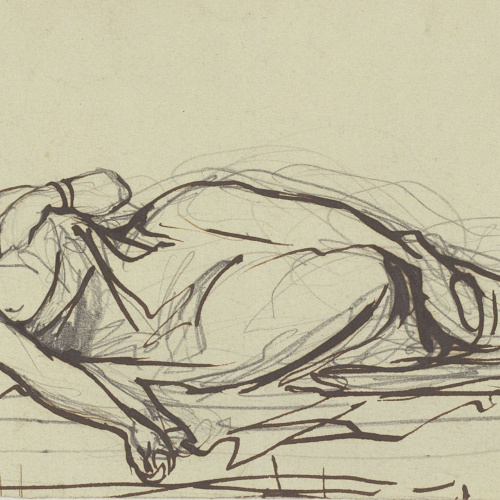 Ramon Martí i Alsina - Dona ajaguda - Cap a 1865-1870 image for: Ramon Martí i Alsina - Dona ajaguda - Cap a 1865-1870