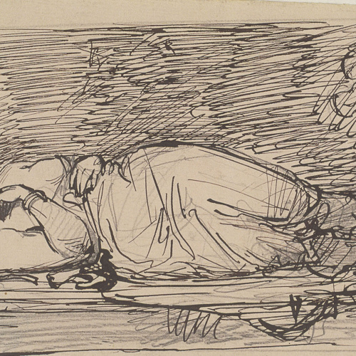 image for: Ramon Martí i Alsina - Dona ajaguda - Cap a 1870-1875