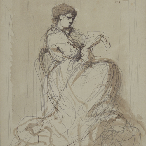 image for: Ramon Martí i Alsina - Dona llegint - Cap a 1870-1880