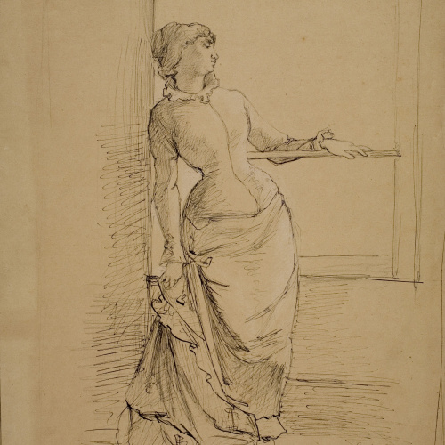 image for: Ramon Martí i Alsina - Dona dempeus - Cap a 1878