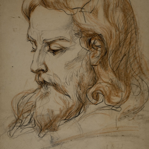 image for: Ramon Martí i Alsina - Estudi d&#039;un cap d&#039;home - Cap a 1855-1860